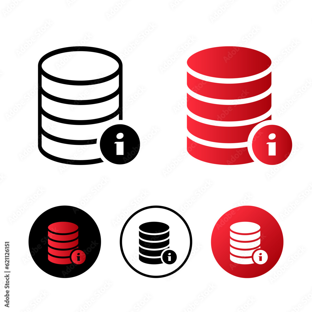 Database Info Icon Illustration Database Info Icon Illustration