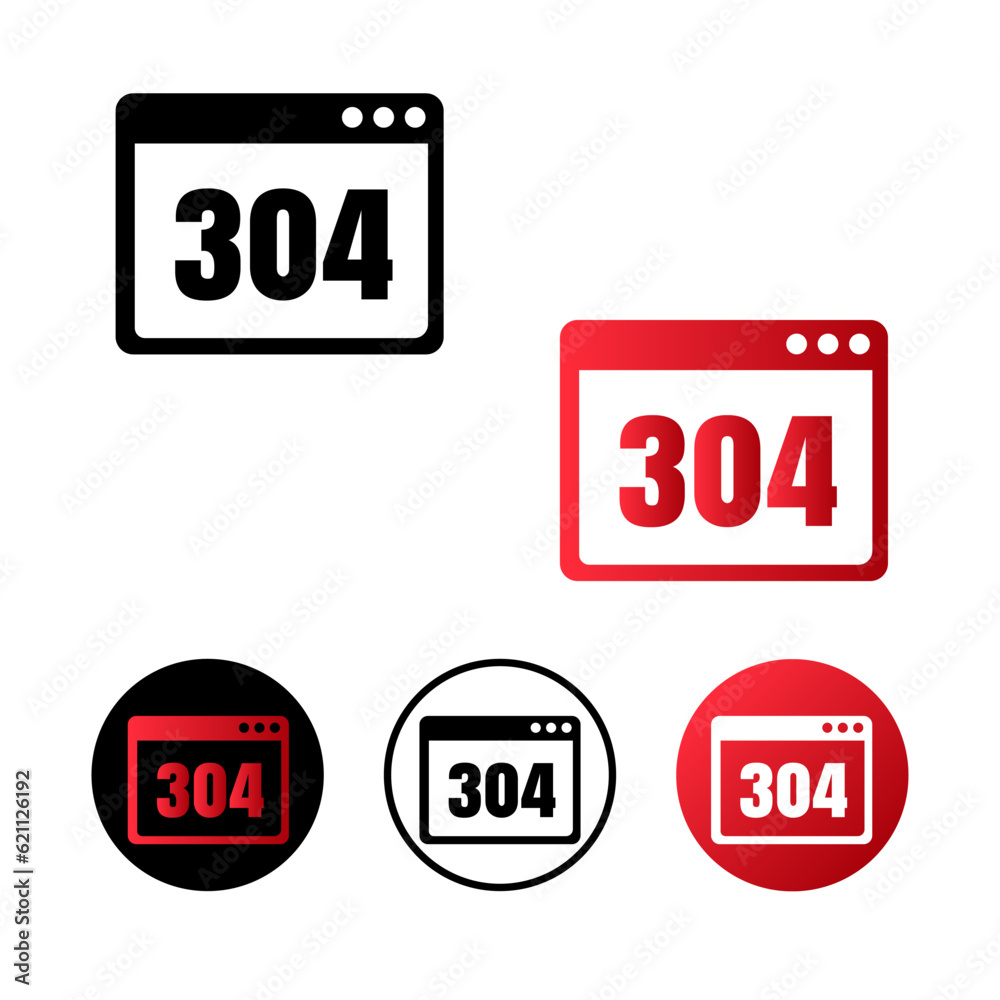 Browser Status 304 Icon Illustration Browser Status 304 Icon Illustration