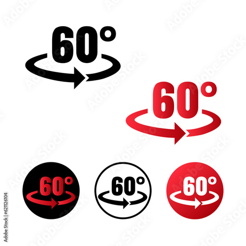 60 Degree Rotate Icon Illustration