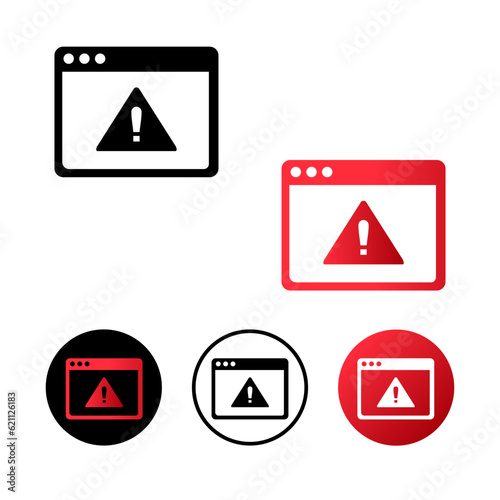 Browser Error Icon Illustration Free Download Browser Error Icon Illustration - GFXLoad
