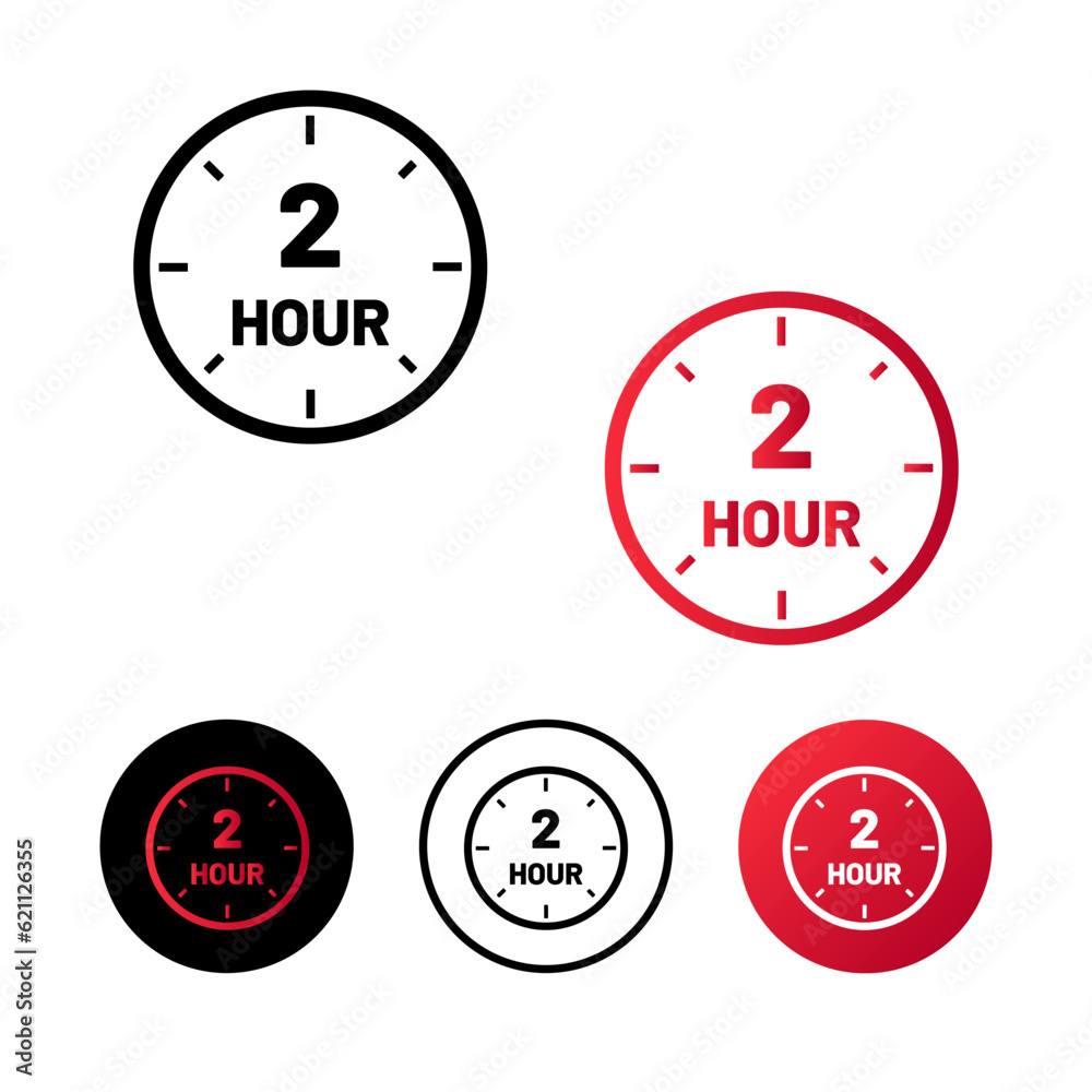 Abstract 2 Hour Icon Illustration Abstract 2 Hour Icon Illustration