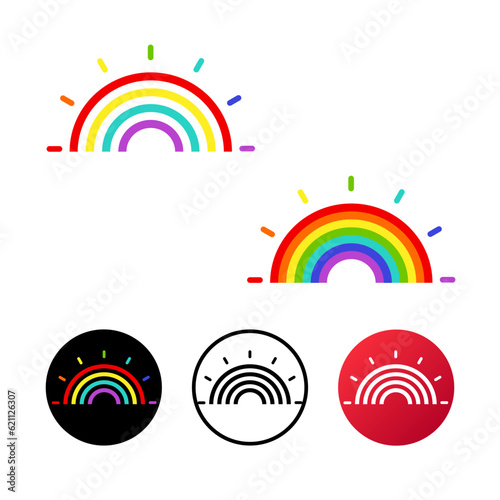 Fototapeta Naklejka Na Ścianę i Meble -  Abstract Rainbow Icon Illustration