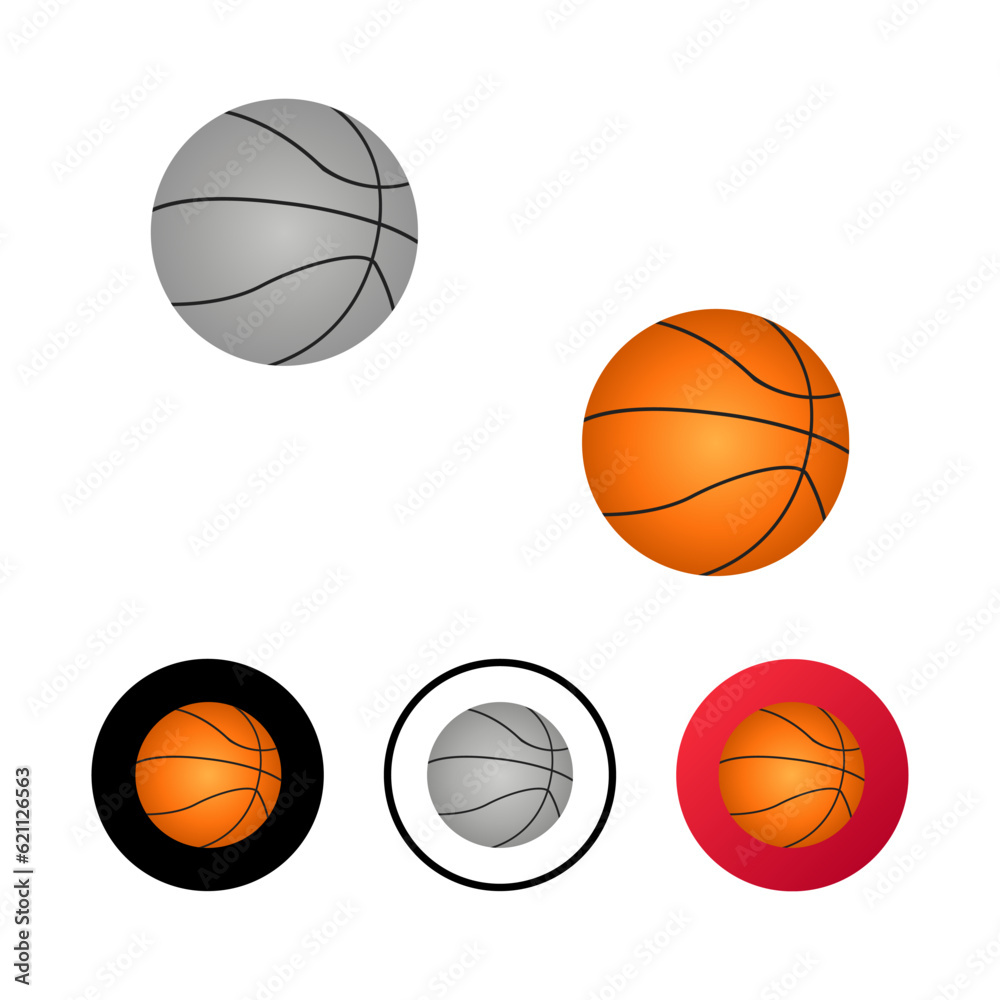 Abstract Basketball Icon Illustration