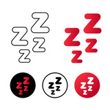 Abstract Snooze Icon Illustration