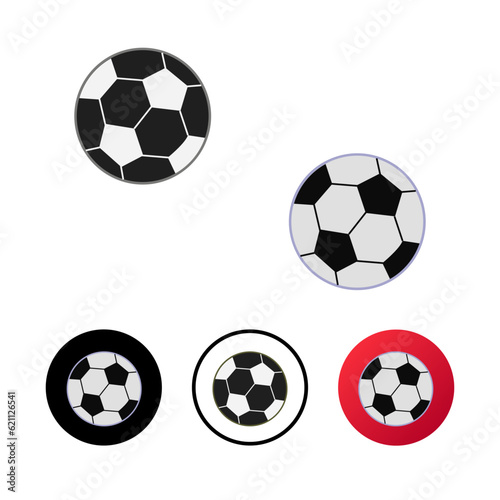 Abstract Soccer Ball Icon Illustration