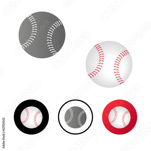 Abstract Baseball Icon Illustration