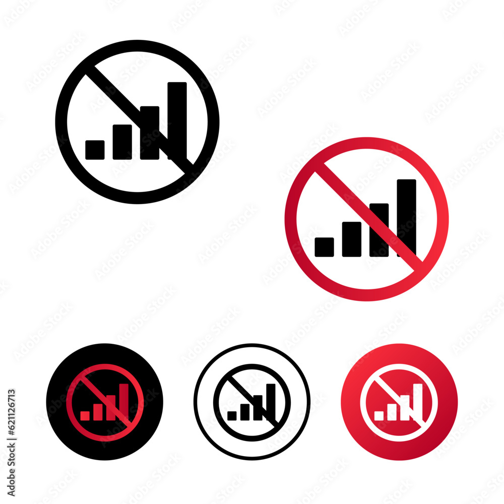 Abstract No Network Signal Icon Illustration Abstract No Network Signal Icon Illustration