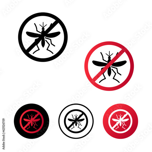 Abstract No Mosquito Icon Illustration