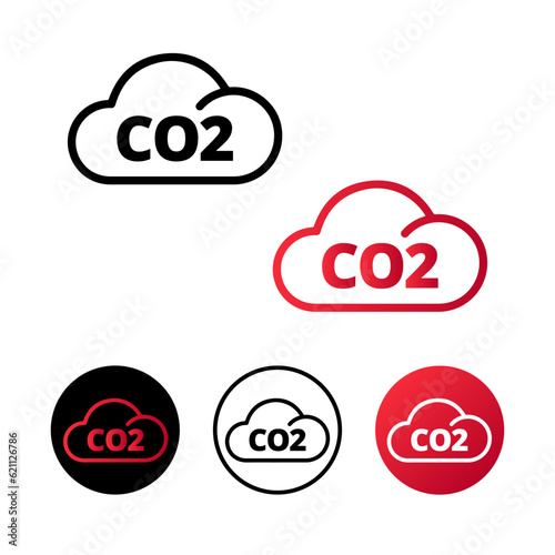 Abstract CO2 Icon Illustration