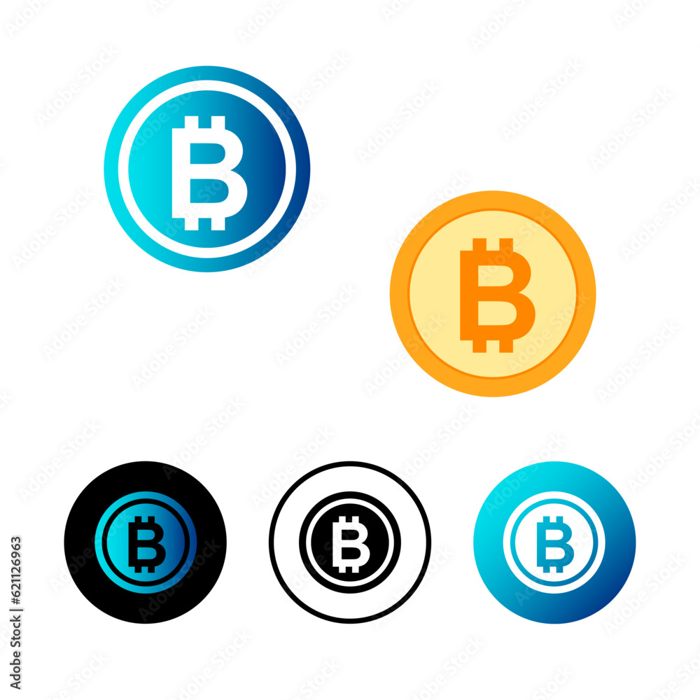 Abstract Bitcoin Icon Illustration Abstract Bitcoin Icon Illustration