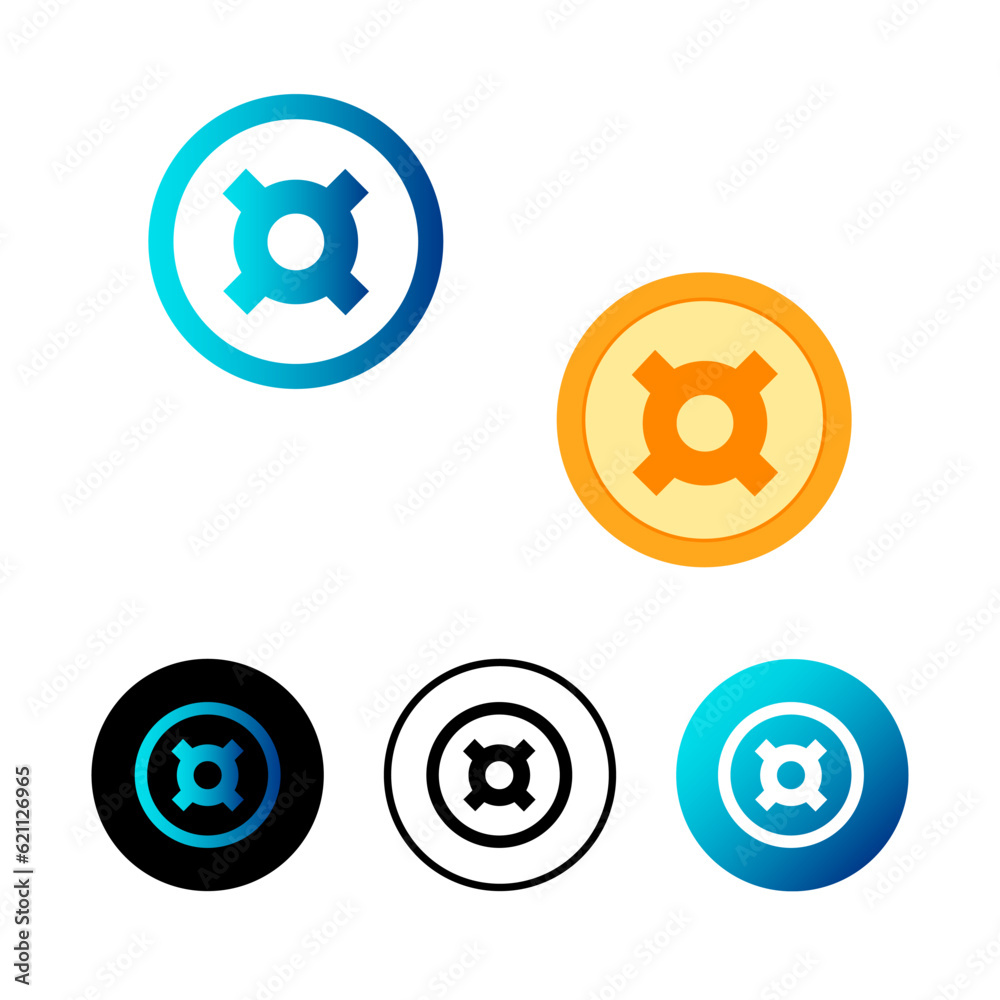 Abstract Generic Currency Icon Illustration