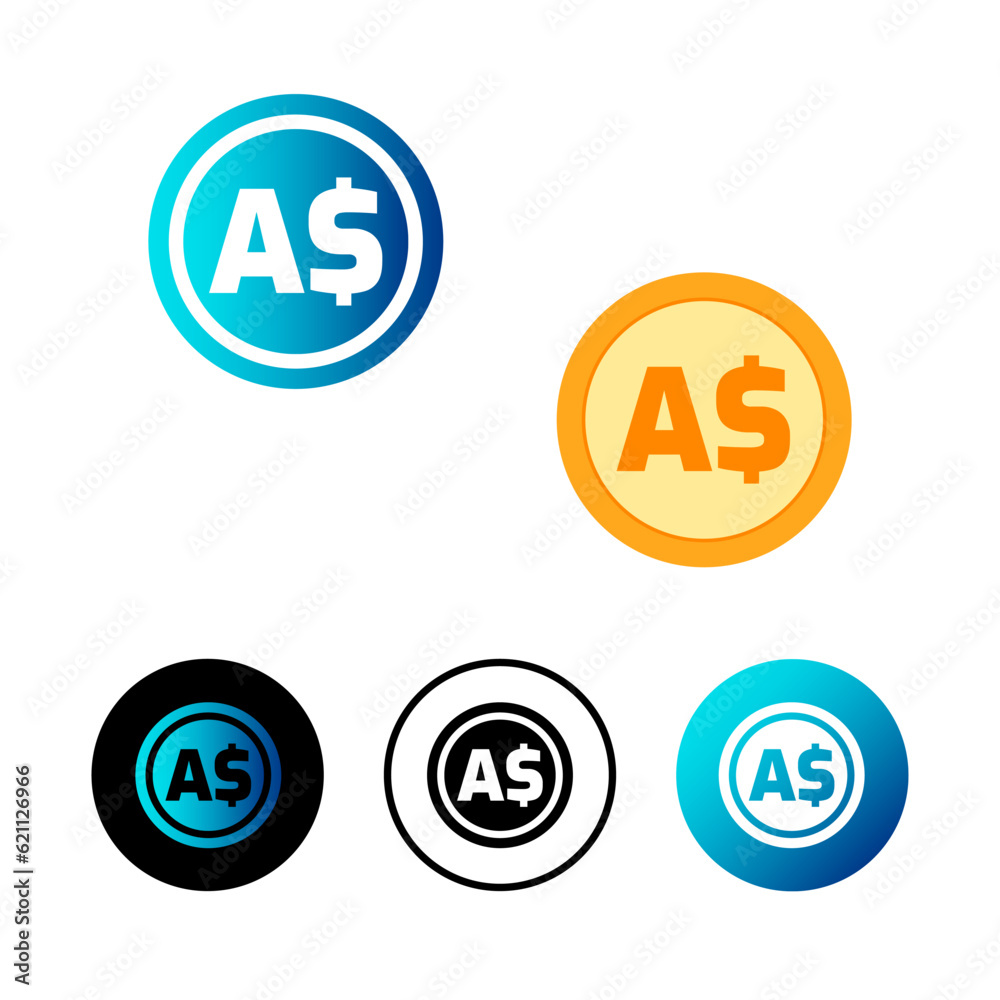 Abstract Australian Dollar Currency Icon Illustration Abstract Australian Dollar Currency Icon Illustration