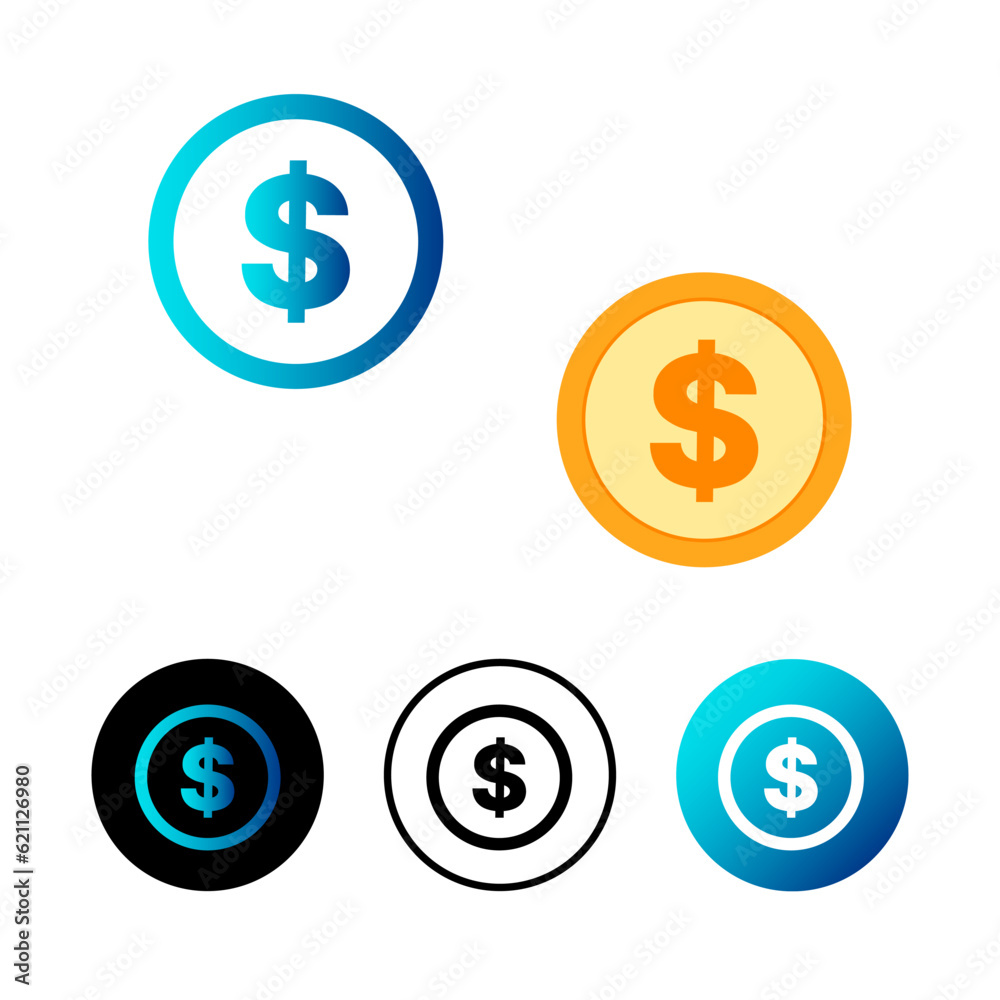 Abstract Dollar Symbol Icon Illustration Abstract Dollar Symbol Icon Illustration