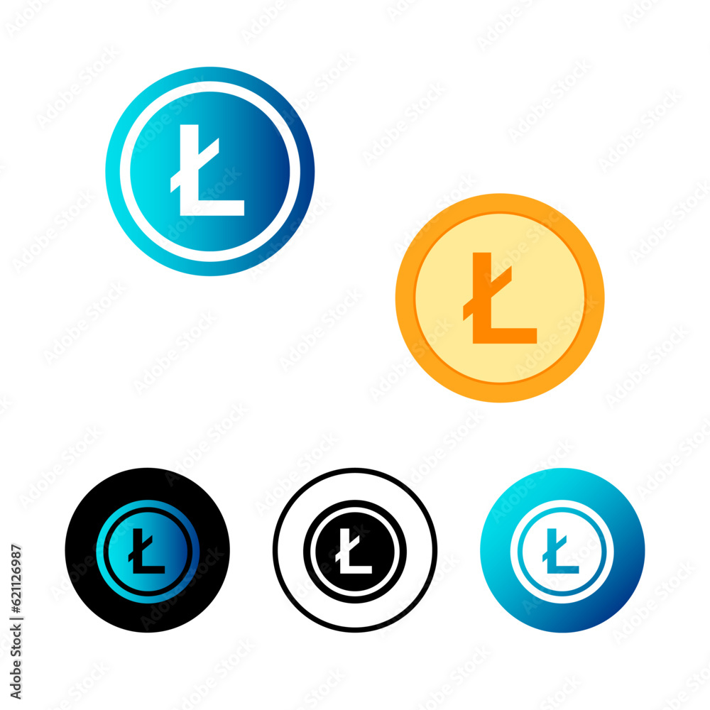 Abstract Litecoin Icon Illustration Abstract Litecoin Icon Illustration