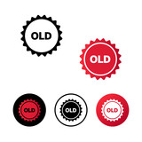 Abstract Old Label Icon Illustration