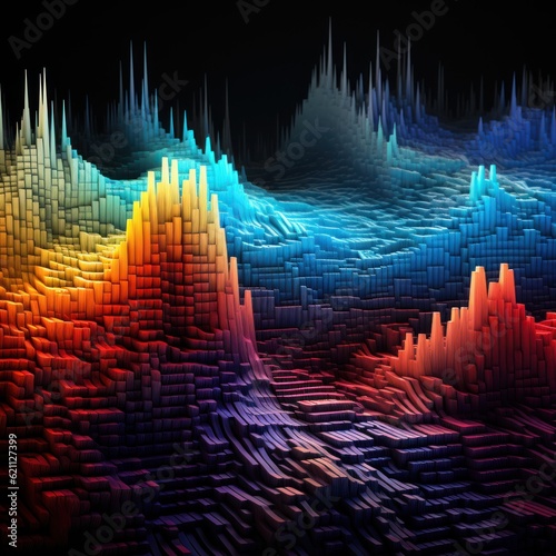 Color sound wave.