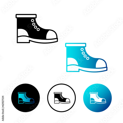 Abstract Boot Icon Illustration