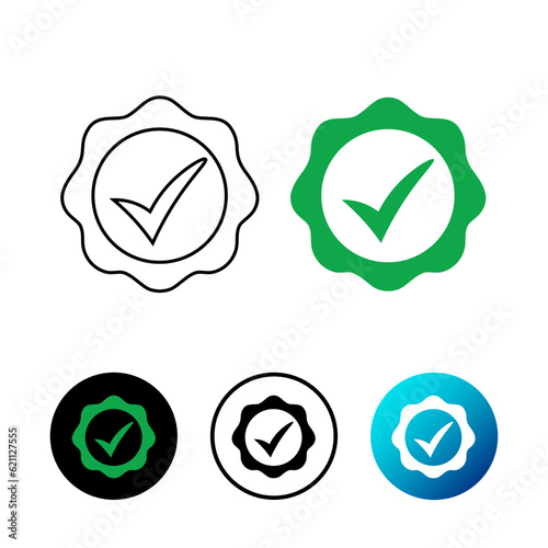 Abstract Approve Icon Illustration