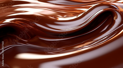 A tempting visual composition highlighting the velvety smoothness of flowing chocolate, its warm and inviting texture. 