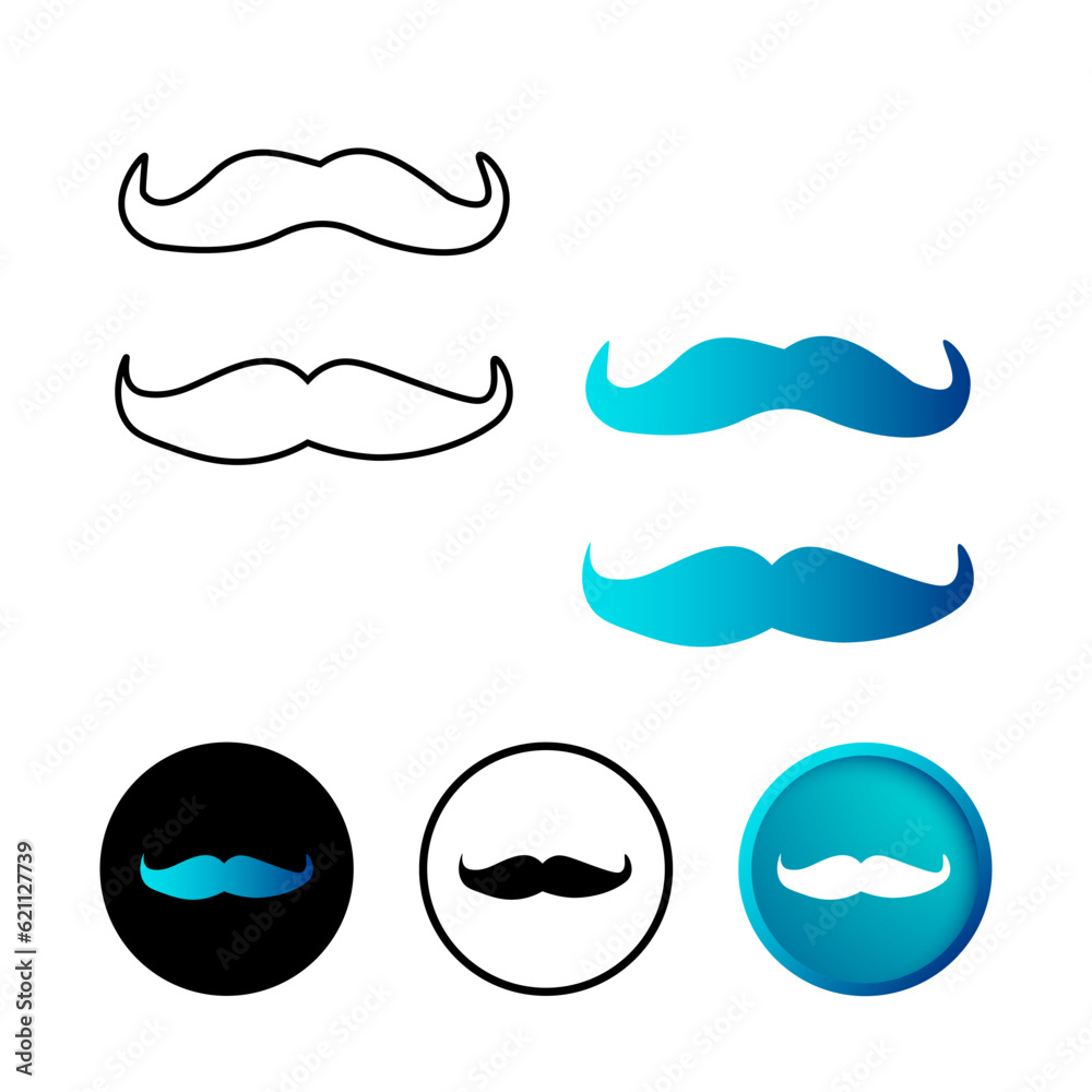Abstract Mustache Icon Illustration Abstract Mustache Icon Illustration