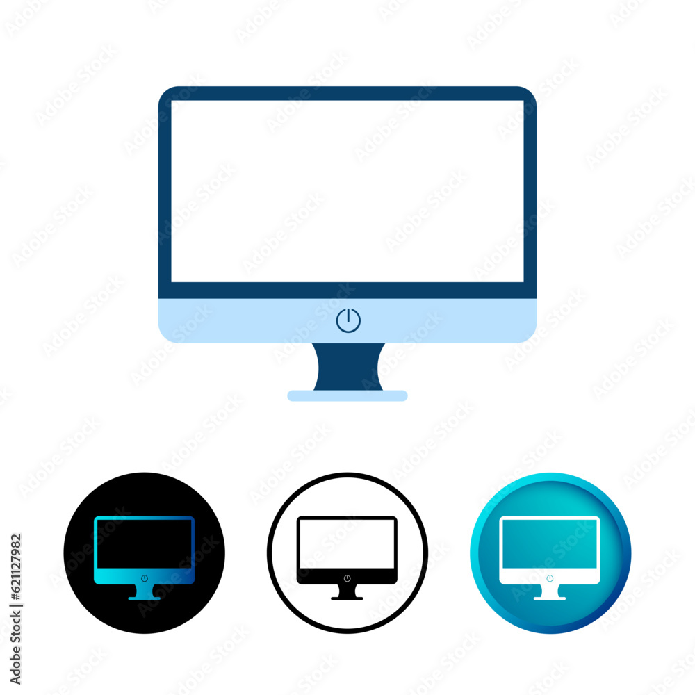 Abstract Monitor Icon Set Abstract Monitor Icon Set