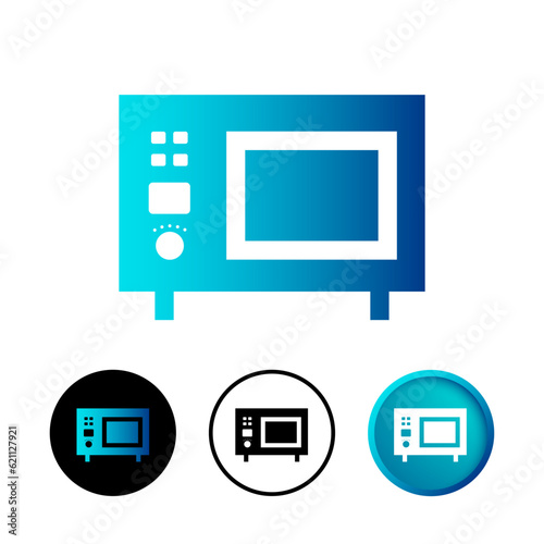 Modern Microwave Icon Illustration