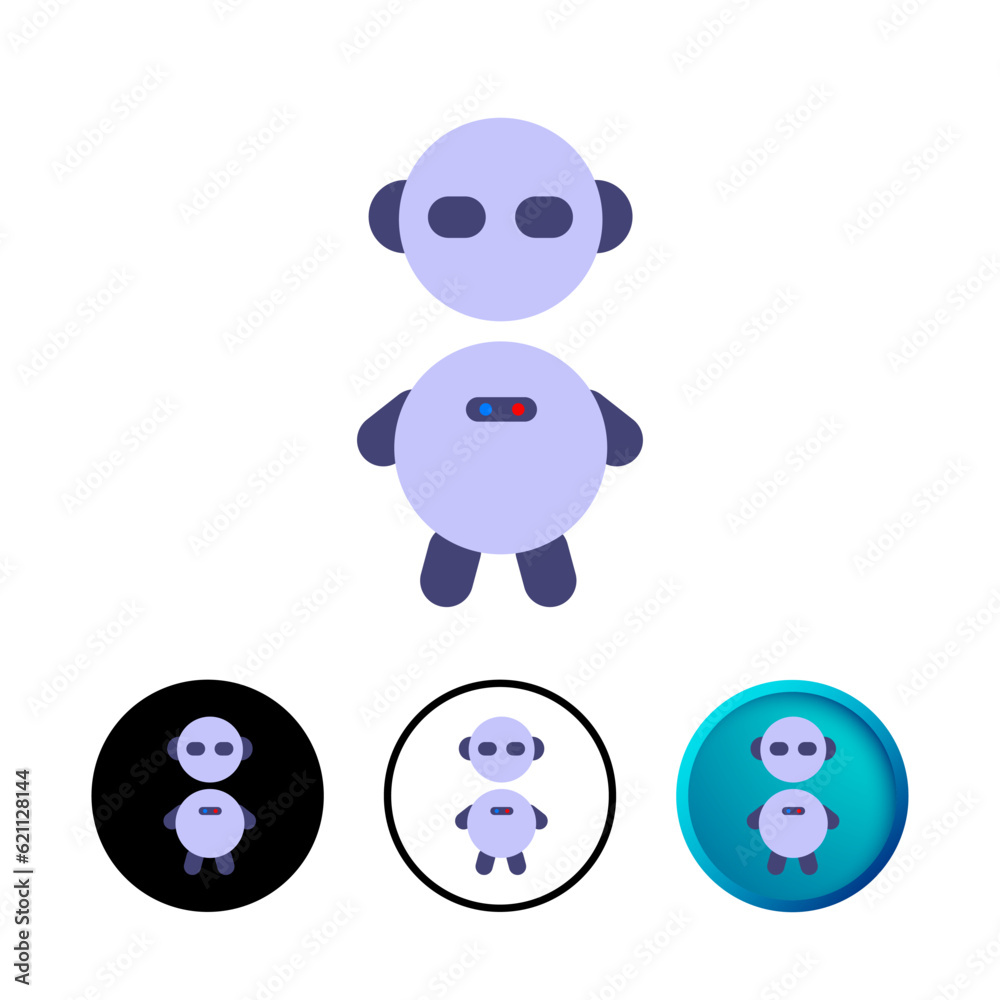 Abstract Chat Bot Icon Illustration Abstract Chat Bot Icon Illustration