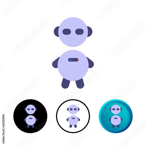 Abstract Chat Bot Icon Illustration