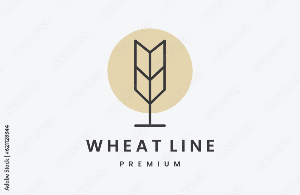 wheat with abstract logo design . wheat with abstract logo design .