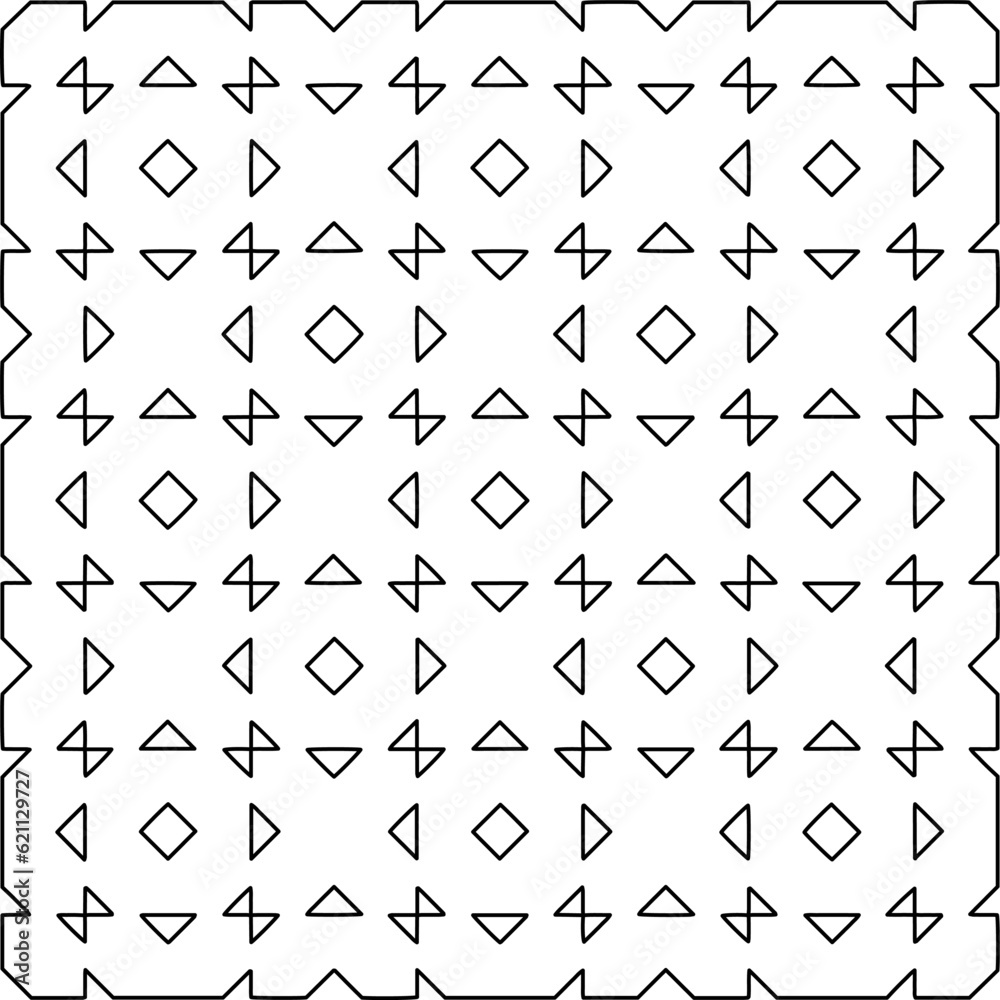 Monochrome ornamental texture with smooth linear shapes, zigzag lines, lace pattern. Abstract geometric black and white pattern for web page, textures, card, poster, fabric, textile. Monochrome ornamental texture with smooth linear shapes, zigzag lines, lace pattern. Abstract geometric black and white pattern for web page, textures, card, poster, fabric, textile.
