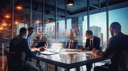 Business Consulting meeting working and brainstorming new business project finance investment concept 