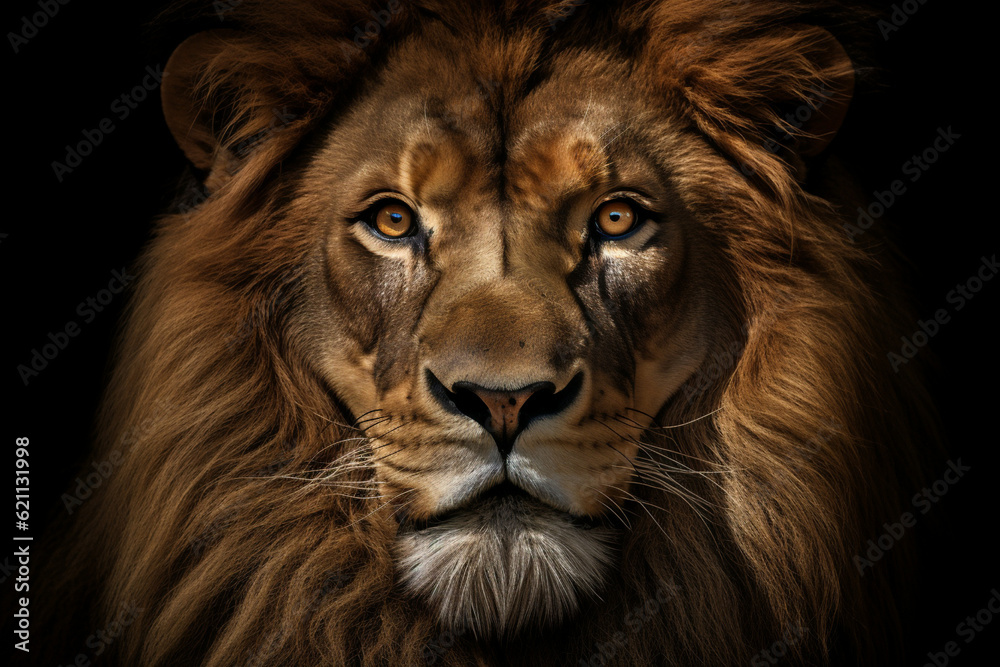 Animal looking mouth big dark portrait lion nature face cat hunter africa predator