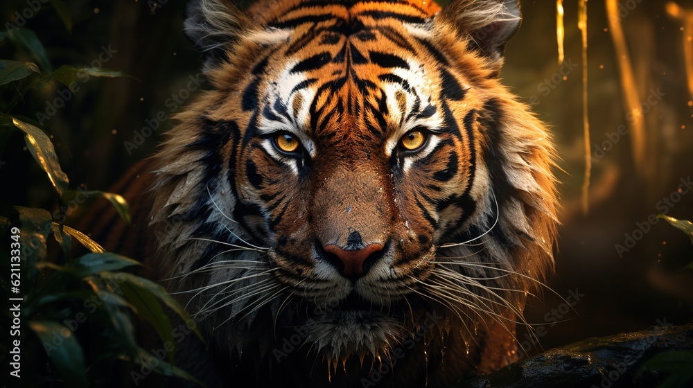 Tiger face, generative ai Tiger face, generative ai