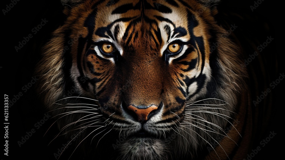 Tiger face, generative ai Tiger face, generative ai