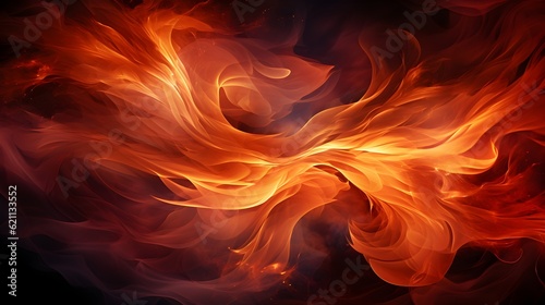 Abstract burning explosion fire flames background with motion graphic