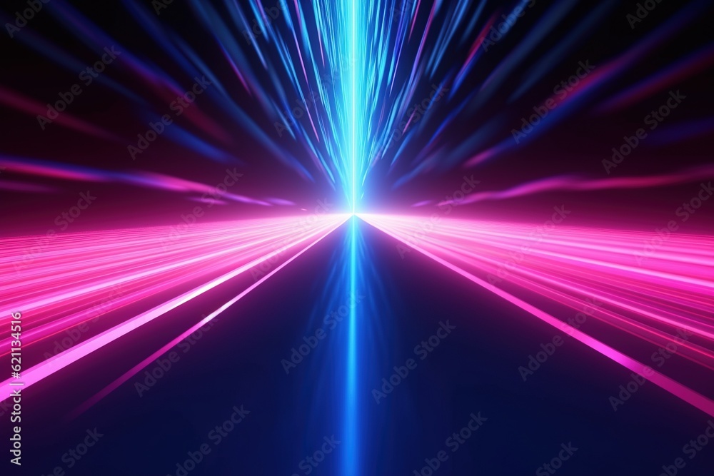 abstract futuristic background with pink blue glowing neon moving high speed wave lines and bokeh lights. Data transfer concept Fantastic wallpaper