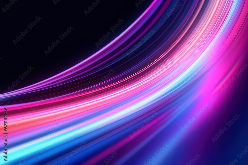 abstract futuristic background with pink blue glowing neon moving high speed wave lines and bokeh lights. Data transfer concept Fantastic wallpaper