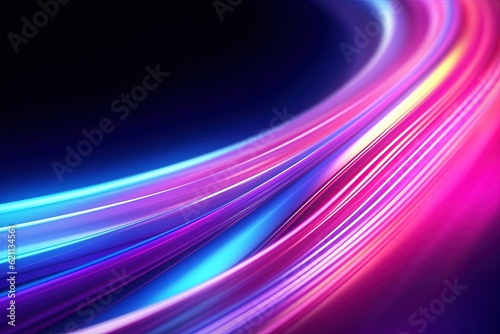 abstract futuristic background with pink blue glowing neon moving high speed wave lines and bokeh lights. Data transfer concept Fantastic wallpaper