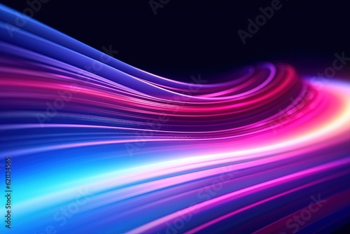 abstract futuristic background with pink blue glowing neon moving high speed wave lines and bokeh lights. Data transfer concept Fantastic wallpaper