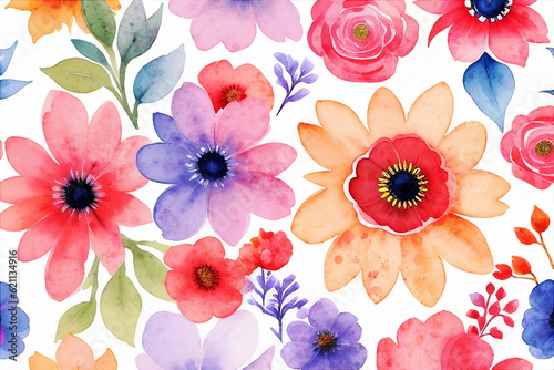 Elegant and beautiful watercolor floral illustration