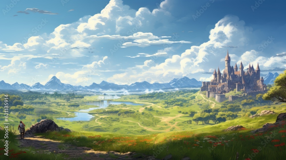 Fototapeta premium RPG Open World Game Art