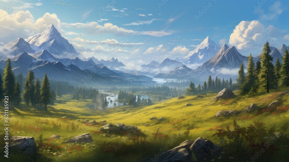 Obraz premium RPG Open World Game Art