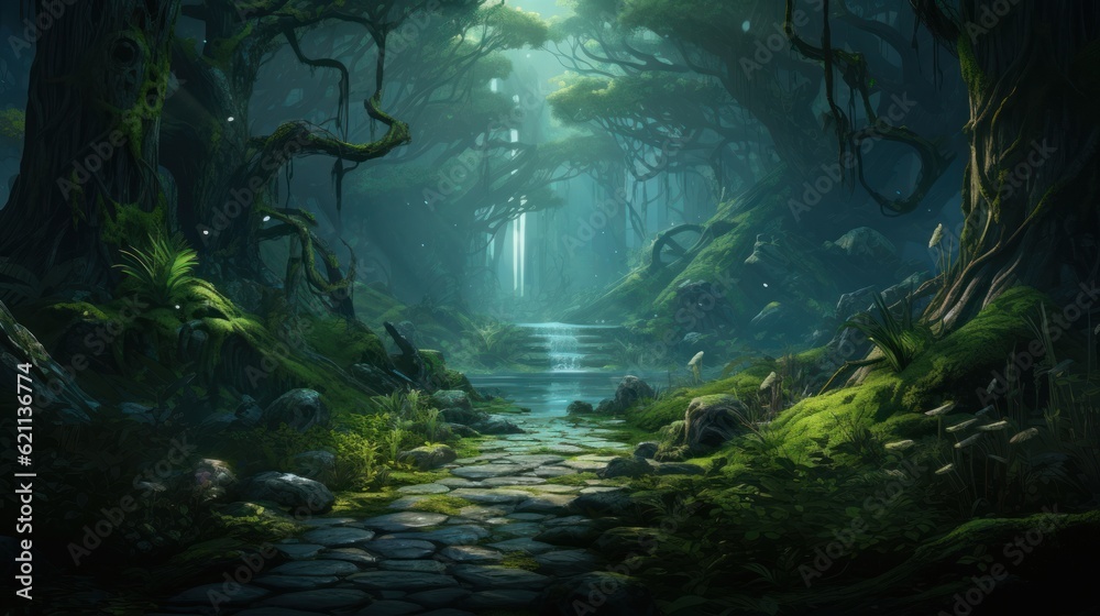 Fototapeta premium RPG Open World Game Art