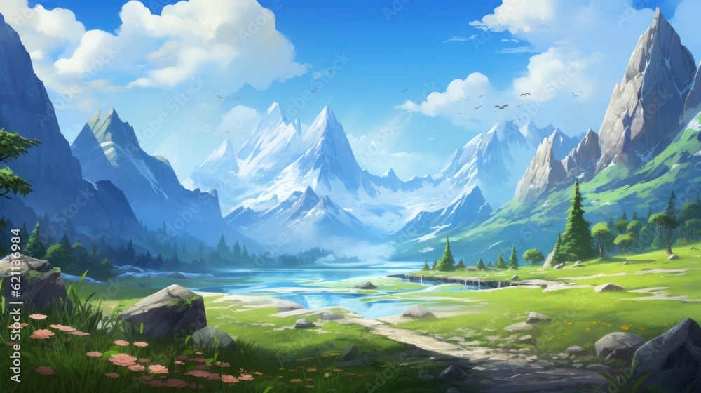 Beautiful Scenery Game Art