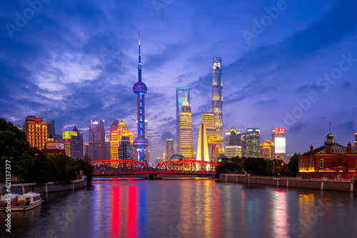 Night view of Pudong in shanghai, china