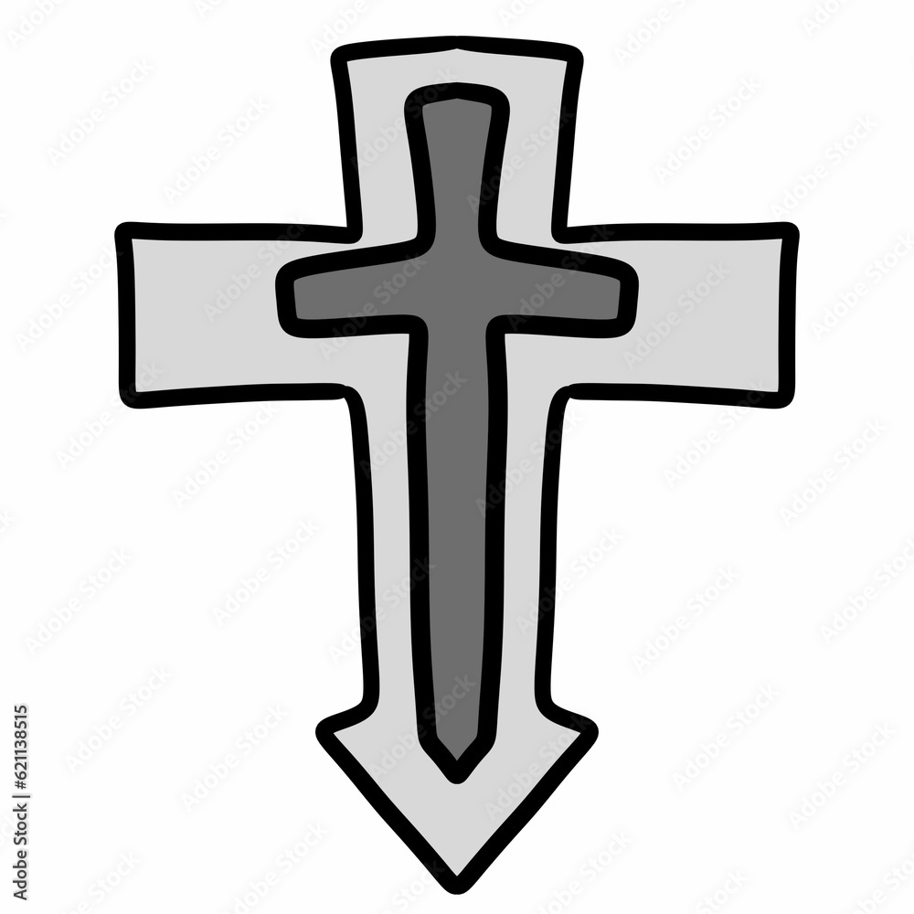 Obraz premium cross icon. christian cross symbol. illustration