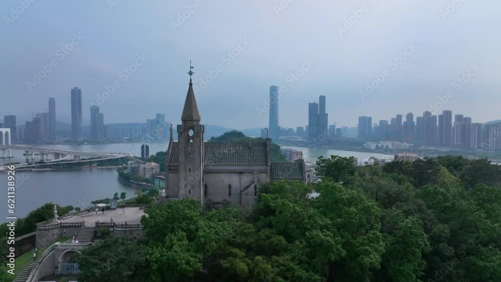 Chapel Of Our Lady Of Penha, Macau, Aerial View Chapel Of Our Lady Of Penha, Macau, Aerial View