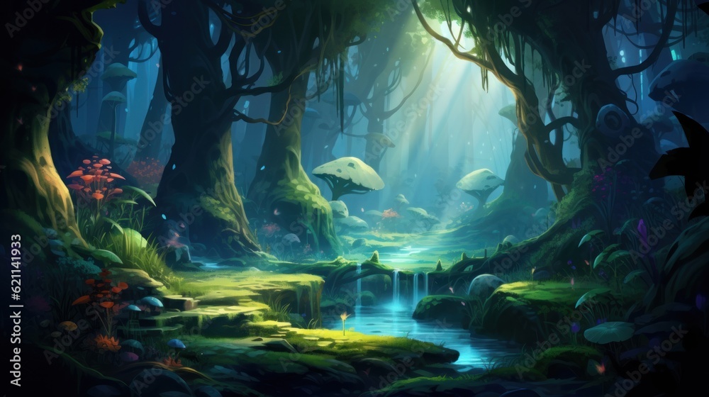 Fototapeta premium A beautiful and mysterious land hiding its secrets