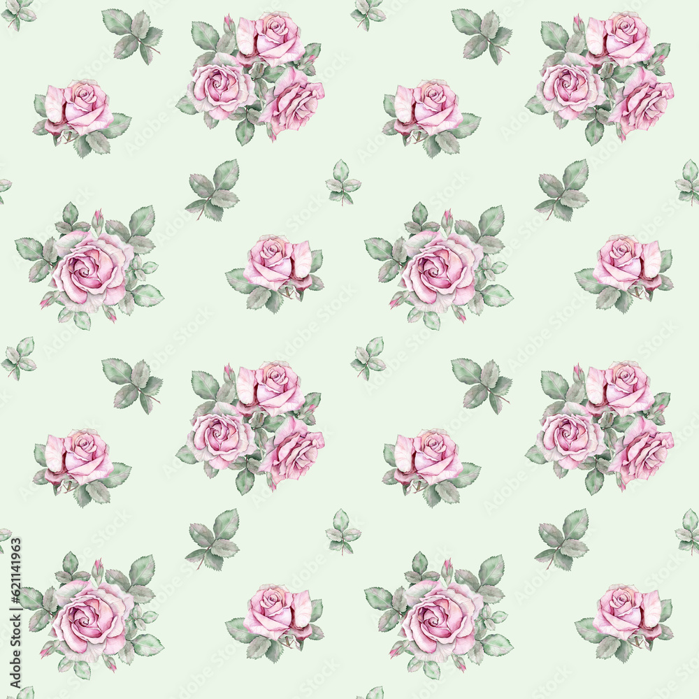 Seamless pattern with roses Seamless pattern with roses