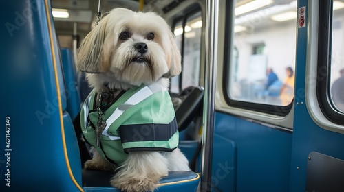 Lhasa Apso Transit Operator: Furry Conductor of Pawesome Rides photo